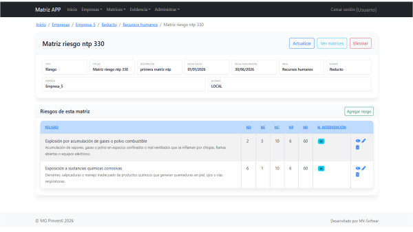 Captura de Matriz APP